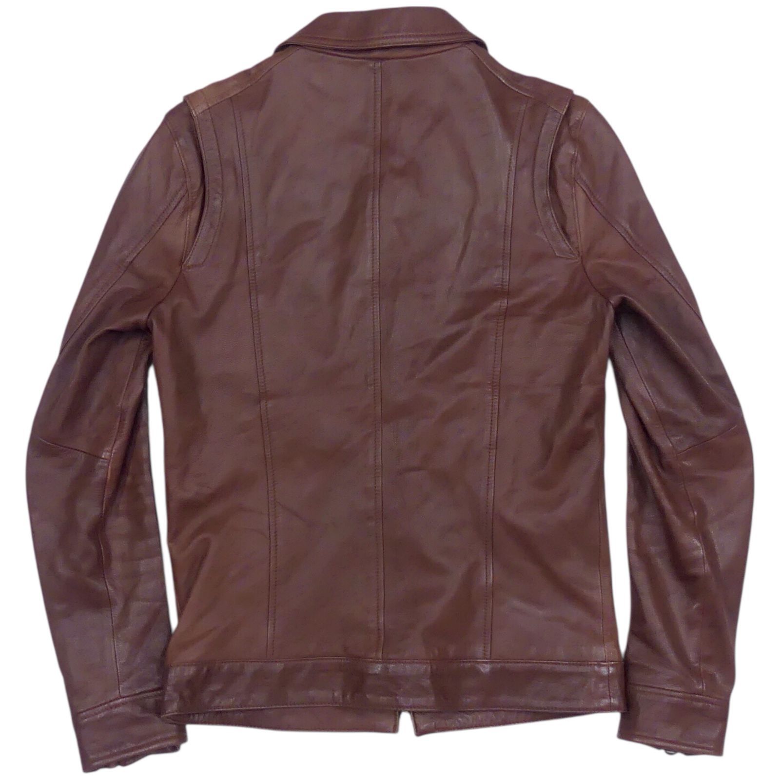 HAMNETT　ハムネット レザージャケット　ライダース　ブラウン　茶　Mサイズ HAMNETT ハムネット ライダースジャケット L 本革 シングル やぎ