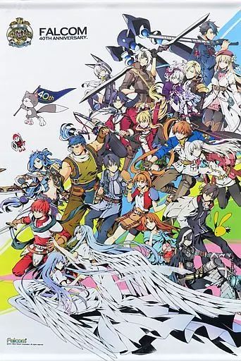 中古】タペストリー 集合 ファルコム40周年記念B2タペストリー - メルカリ