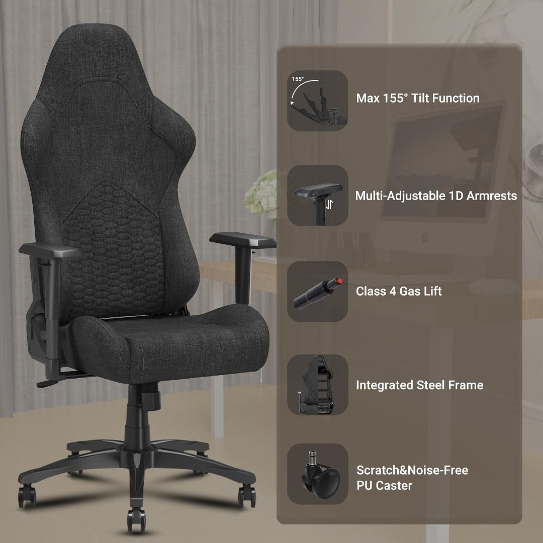 KUMA ファブリック ゲーミングチェア オフィスチェア ゲーム用チェア