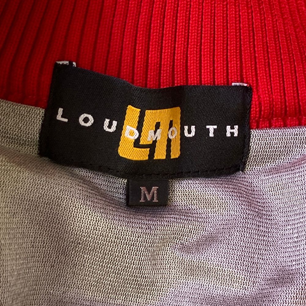 全品送料無料! サイズ M LOUD MOUTH ラウドマウス 裏地付き ジャケット シューティングスター レッド系 240101504151 ゴルフウェア メンズ ストスト