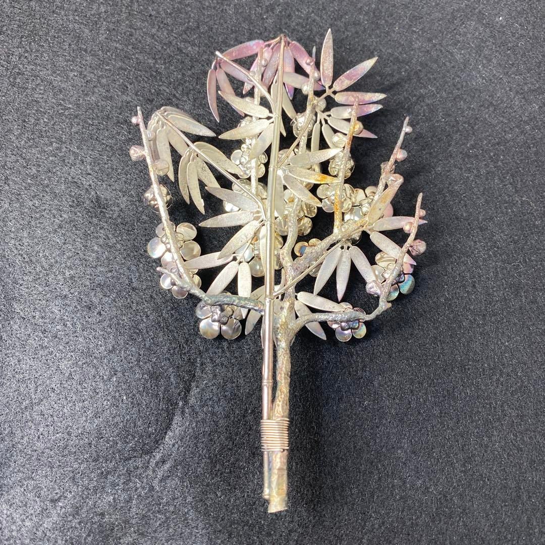梅笹彫金花置物