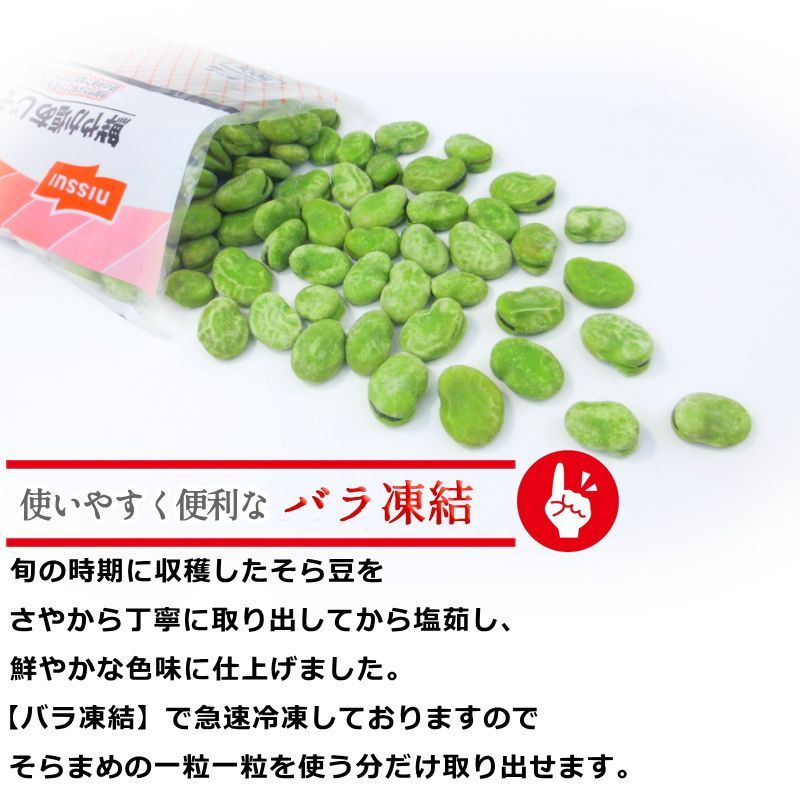 冷凍そら豆 ニッスイ 塩味 空豆 塩あじそら豆 1kg (500g×2P
