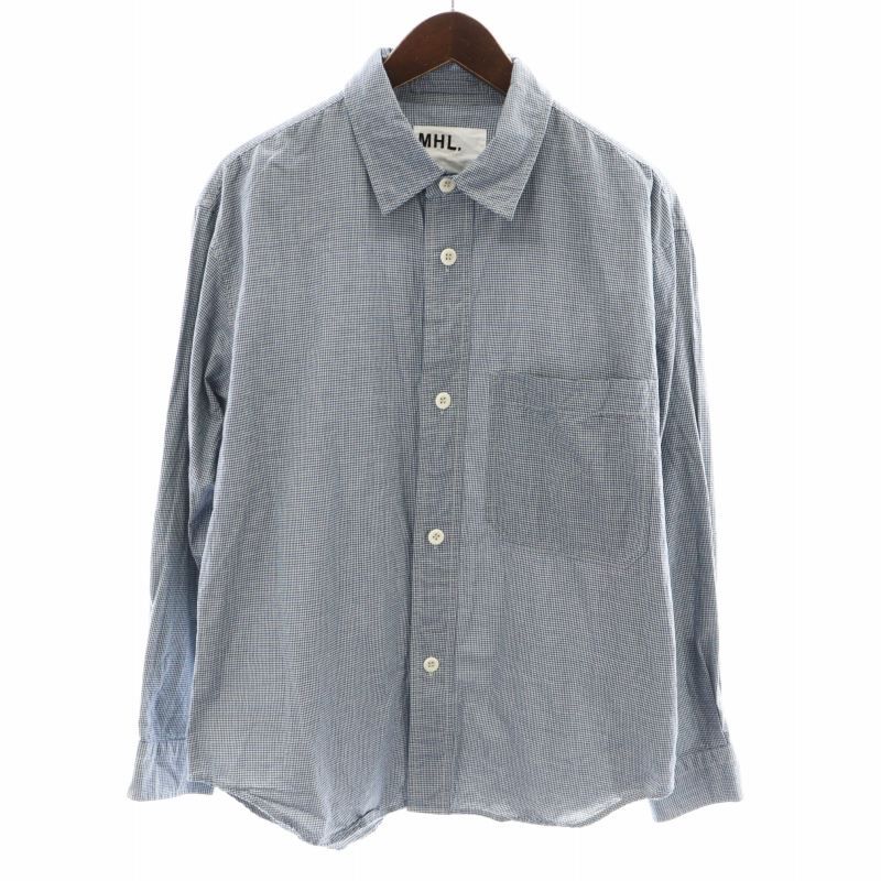 マーガレットハウエル MHL. 23SS TINY GINGHAM COTTON SHIRT