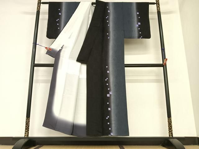 平和屋着物●訪問着 色紙文 暈し染め 正絹 AABA0193zg