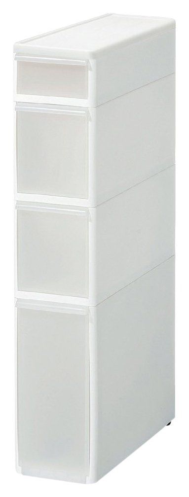 ライクイット like-it キッチン収納 キッチンストッカー コロ付き S1段 M2段 L1段 約幅17×奥46.5×H85cm ホワイト 日本製 TS-121 幅17㎝ デッドスペース収納 すき間を活用