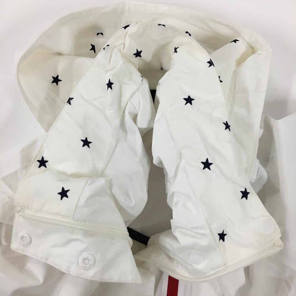 ☆SALE価格☆キャロウェイ 4WAYレインワンピース 白×ネイビー 星柄 袖