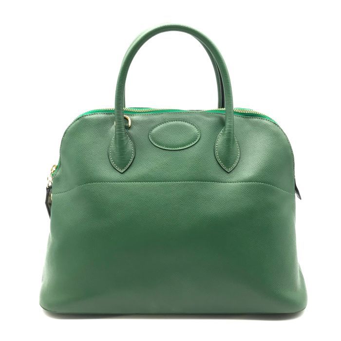HERMES エルメス ボリード 35 グリーン エプソン ゴールド金具 ハンド バッグ 刻印あり レディース db10