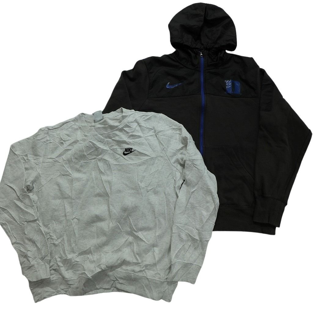 古着卸 まとめ売り ナイキ NIKE スウェット 8枚セット メンズ L フルジップ デッドストック フーディー チームロゴ 古着 NC0969