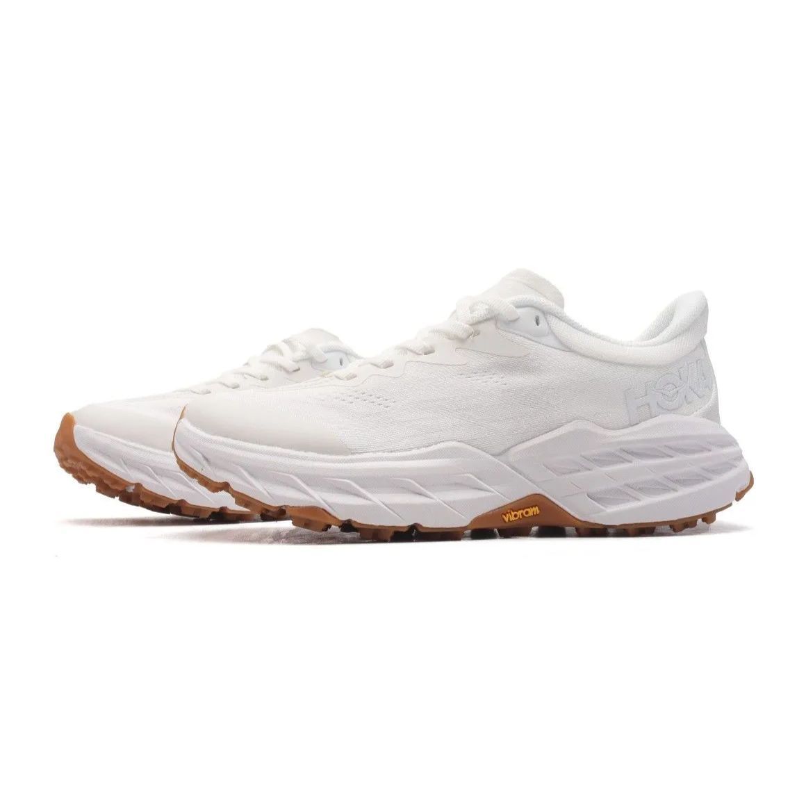 HOKA ONE ONE ホカ オネオネ M SPEEDGOAT 5 White|Nimbus Cloud ユニセックス 厚底 トレイルランニングシューズ トレランシューズ スピードゴート5 ビブラムソール ランシュー スニーカー 靴 クッション