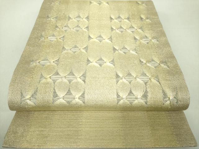 帯1384 ●ひなや工房 伊豆蔵明彦 高級 正絹 夏帯 袋帯 平和屋着物○ひなや工房 くむ・あむ・おる 伊豆蔵明彦 太鼓柄
