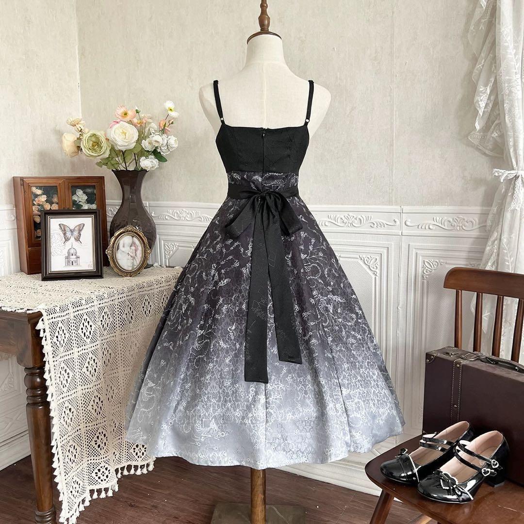 ゴシックロリータ クラシカルレース×ロングワンピとブラウスの2点セット