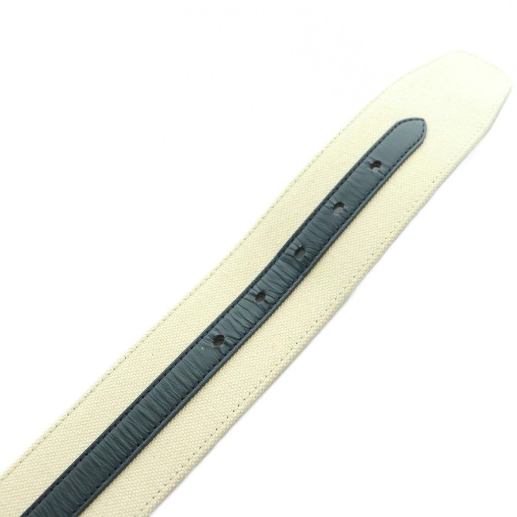 アナイ ANAYI キャンバスコンビベルト 紺 ネイビー オフホワイト