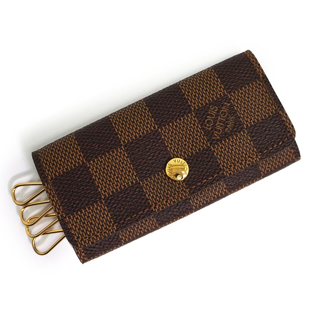 ルイ ヴィトン ミュルティクレ 4 キーケース ダミエ ブラウン 茶 ゴールド金具 N60385 N62631 LOUIS VUITTON