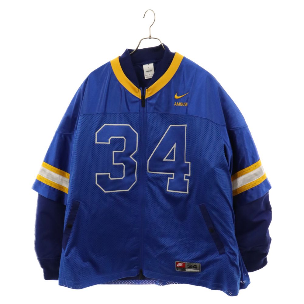 NIKE (ナイキ) X Ambush Jacket Deep Royal Blue DX6917-455 ×アンブッシュ ゲームシャツ切替 ボンバージャケット アウター ブルー
