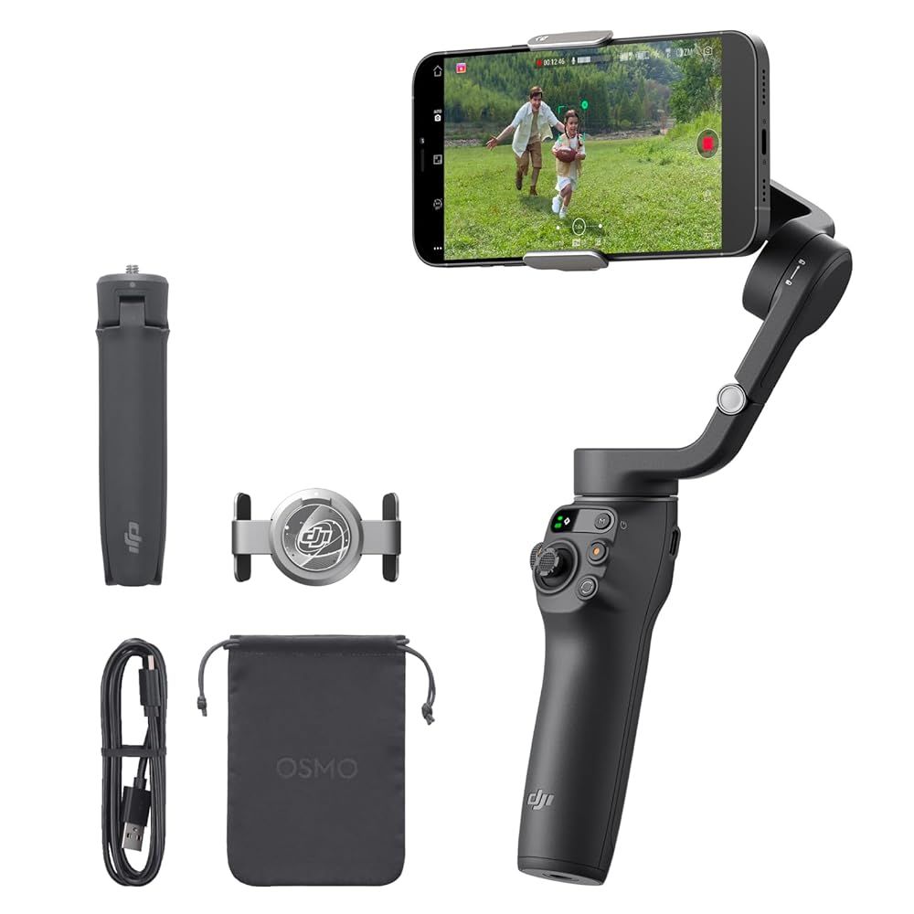 DJI ジンバル Osmo Mobile 6 スレートグレー 機能アップグレード 3軸スマホジンバル トラッキング機能 Watchで遠隔操作 内蔵延長
