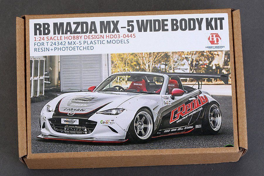 ホビーデザイン HD03-0445 1|24 RB マツダ MX-5 ワイドボディキット タミヤ24342用 レジン エッチングパーツ メタルパーツ