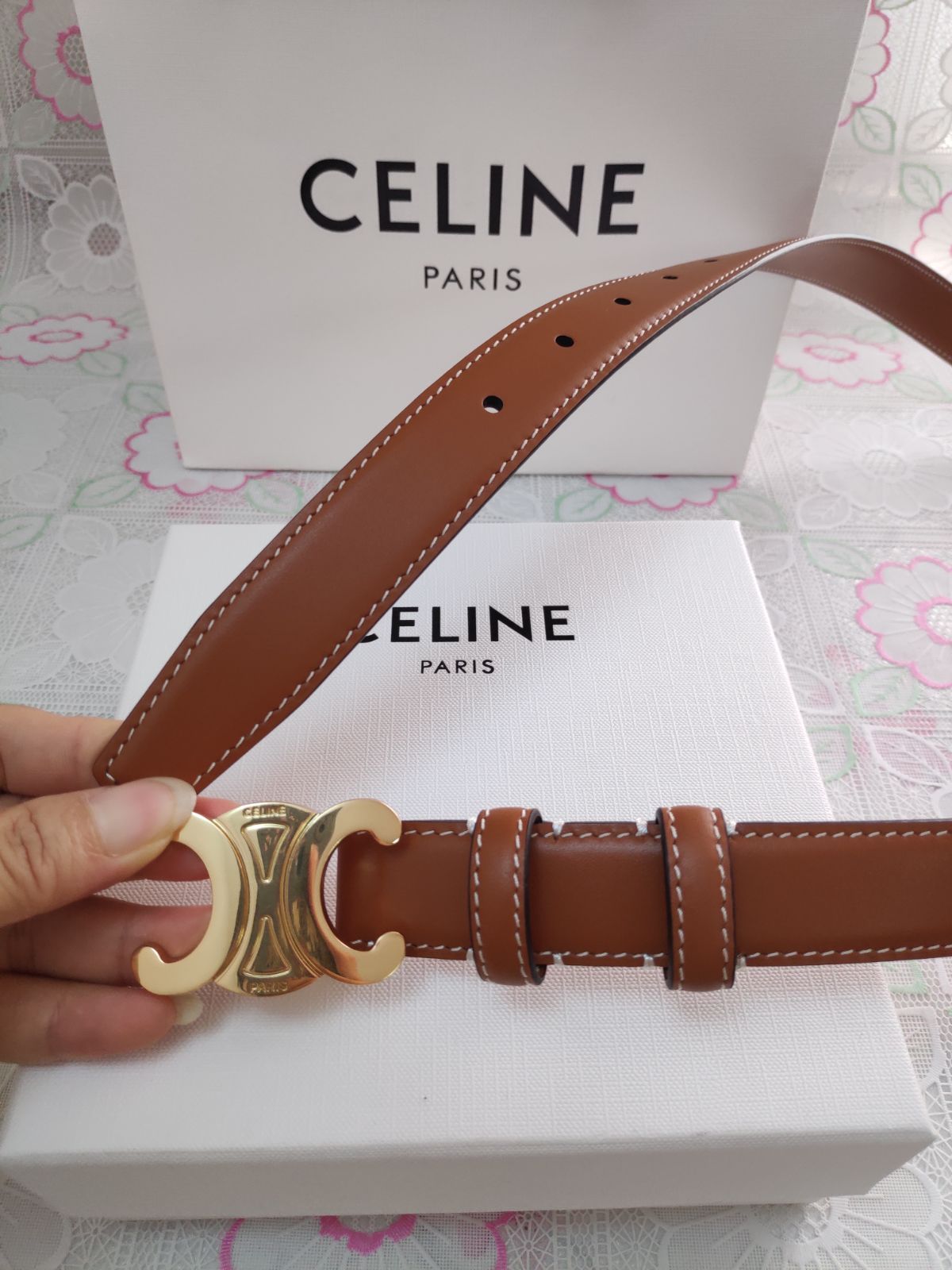 レザーベルト 金色金具