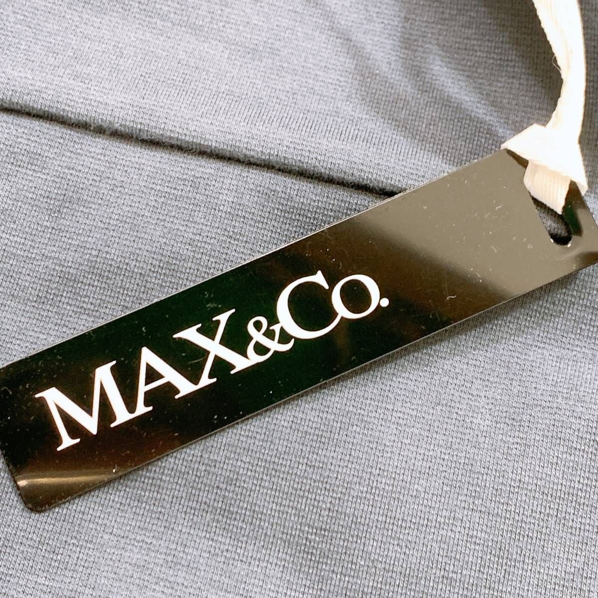 新古品 レディースS MAX＆Co ワンピース 半袖ワンピース 無地 ネイビー