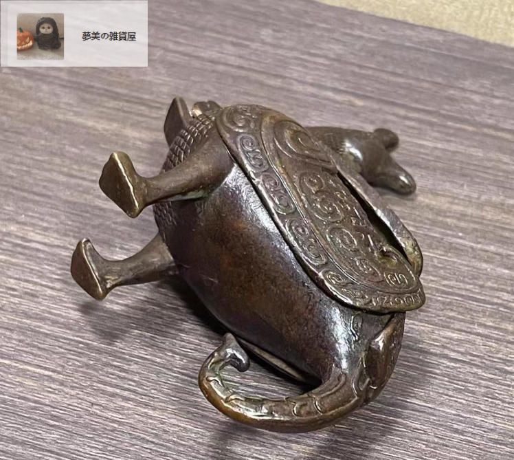 骨董銅器コレクション復古パルプ合金銅香炉侯鳥置物銅器工芸品
