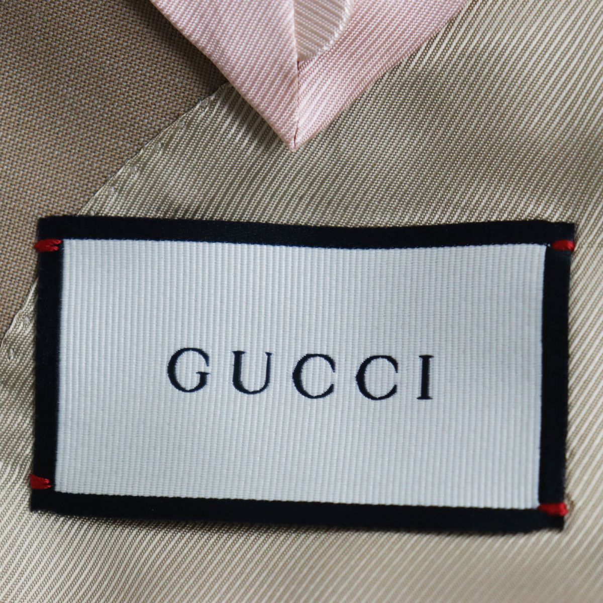 極美品○GUCCI グッチ 613967 モヘア混 ピークドラペル シングル  