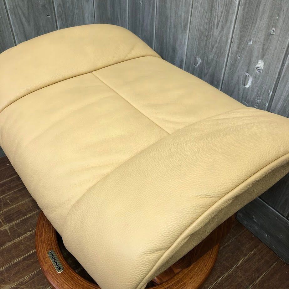ss7171 中古エコーネス オットマン レザー ベージュ エコーネス