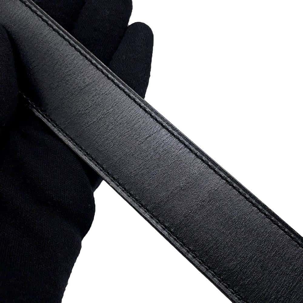 エルメス べルト Hベルト ラッキーメタル ブラック/ブルージーン  