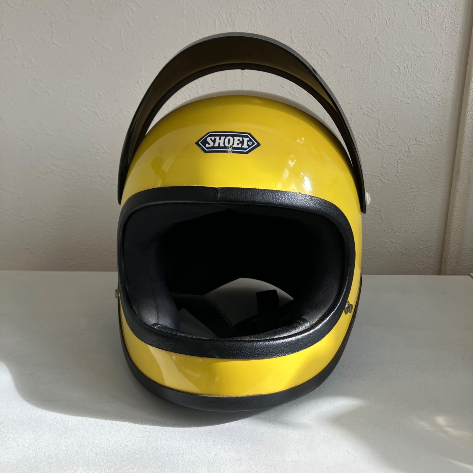 SHOEI☆ビンテージヘルメット Sサイズ 1970年代製 S-107 黄色 族ヘル 