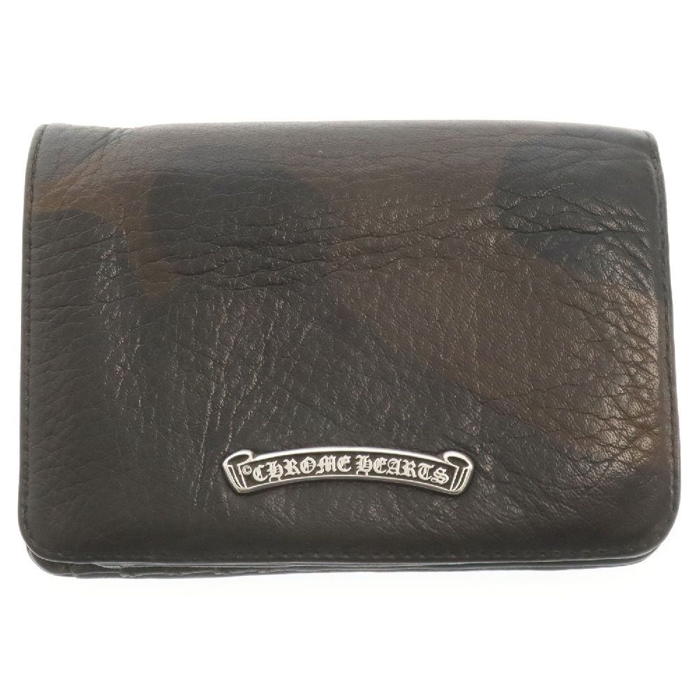 ジョーイウォレット クロムハーツジョーイウォレットブラックヘビーレザー|クロム