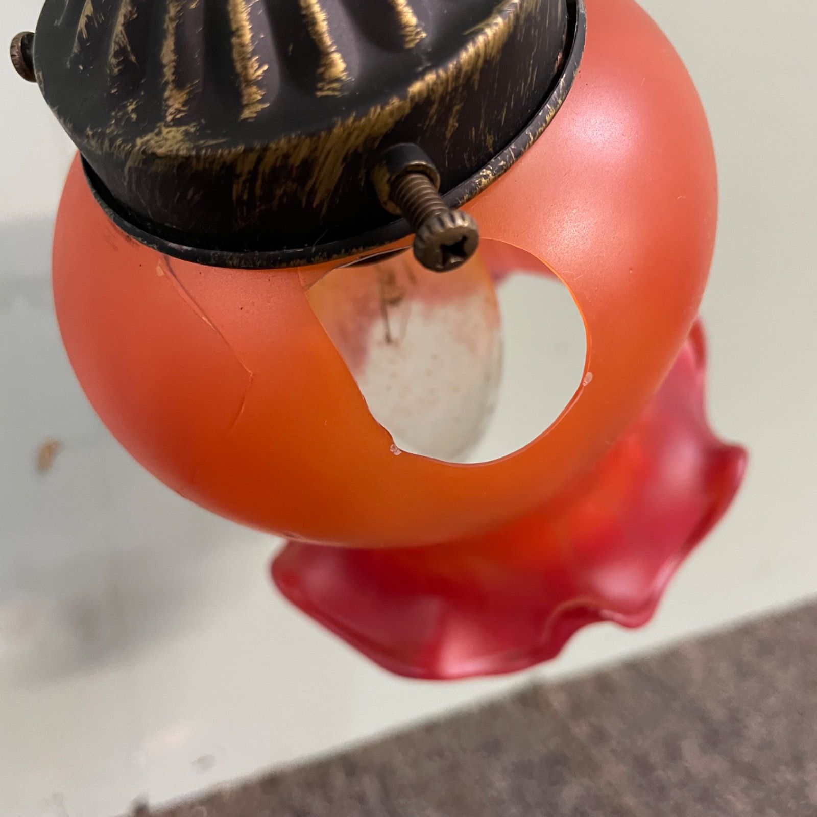 ♭ 株式会社あまの 昭和レトロ アンティーク テーブルランプ 花