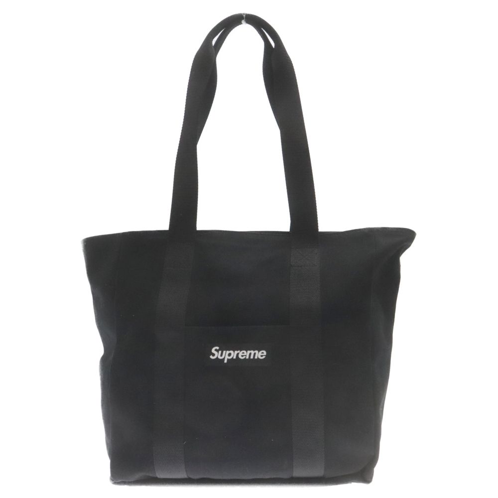 SUPREME (シュプリーム) Canvas Tote ボックスロゴ キャンバストートバッグ ブラック - メルカリ