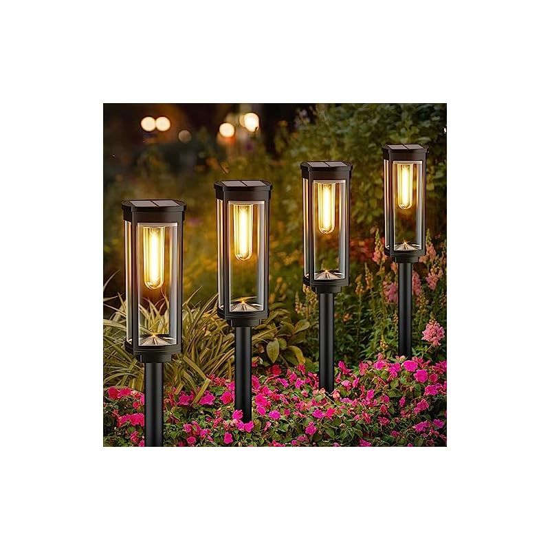 ソーラーライト 屋外 ガーデンライト IP65 防水 電球色 おしゃれ 8個