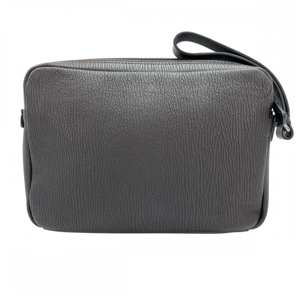 クラッチバッグ メンズ セカンドバッグ シンプル FB-24-9343 ダークブラウン シルバー金具 品