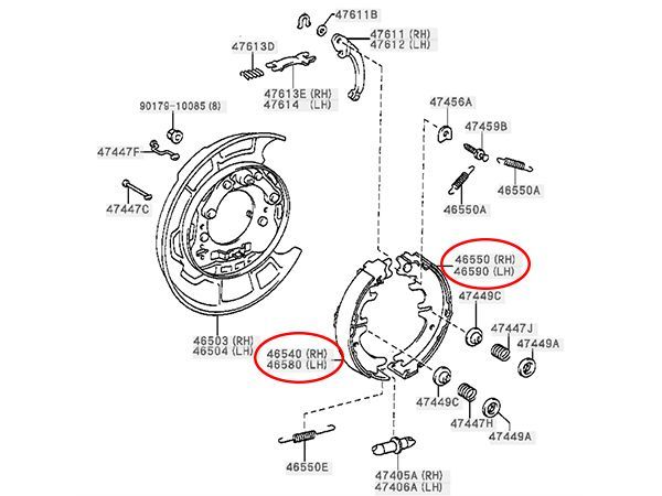 純正 新品 jzx100 サイドブレーキ シュー チェイサー マークii などに