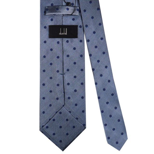 【新品】dunhill ライトブルー シルク ネクタイ ダンヒル ネクタイ dunhill メンズ ライトブルー シルク
