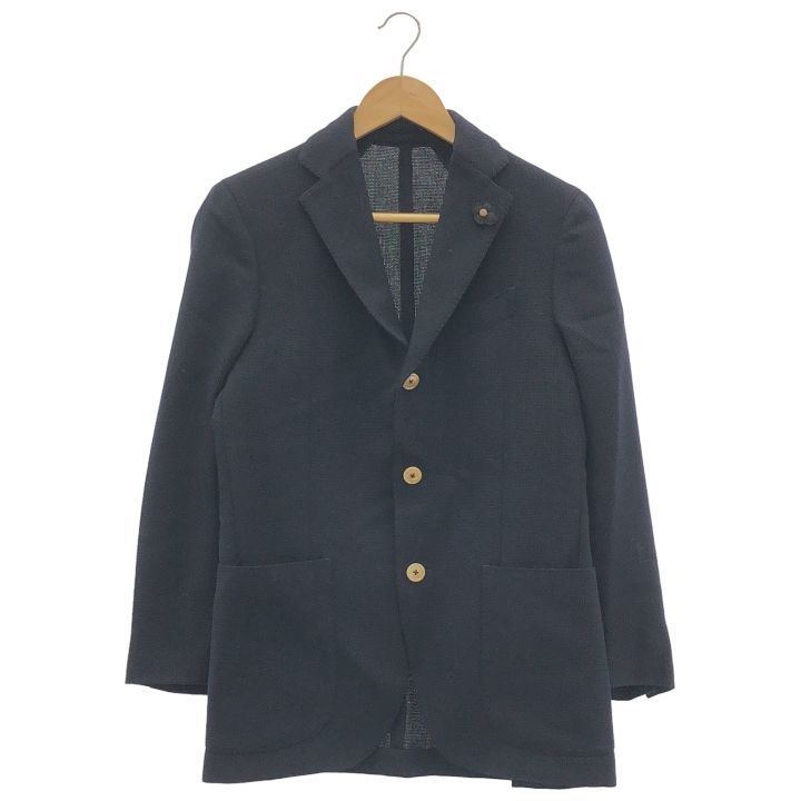 今日だけ16800→14800 LARDINI ネイビー テーラードジャケット ラルディーニ / LARDINI / ニット ジャケット / 細身型