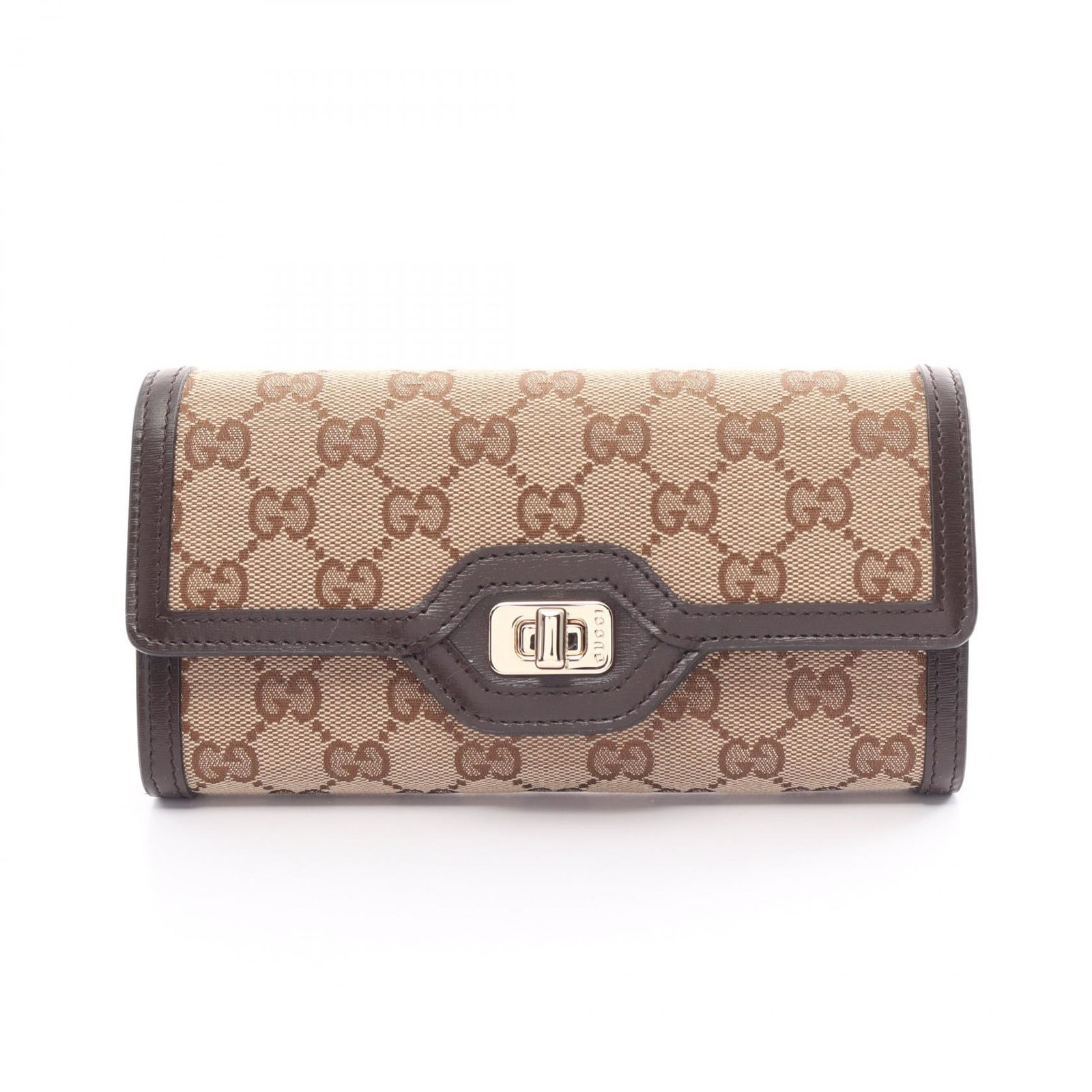 グッチ GUCCI 二つ折り長財布 ルーチェ GGキャンバス 790034FADHW9742 ベージュ|エボニー キャンバス レザー 二つ折り長財布 レディース