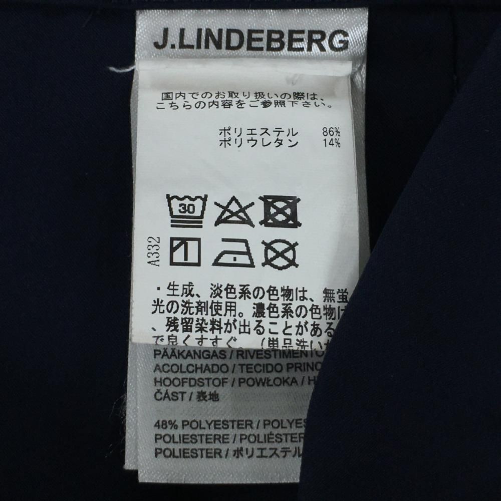 【美品】ジェイリンドバーグ プリーツスカート ネイビー ロゴチャーム レディース XS ゴルフウェア J．LINDEBERG