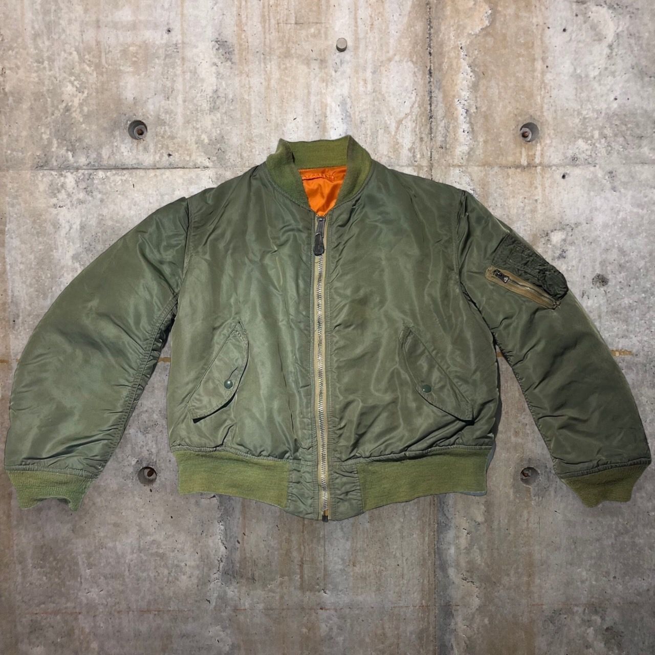 90s USA製 ALPHA INDUSTRIES アルファ MA-1 Lラップ - フライトジャケット