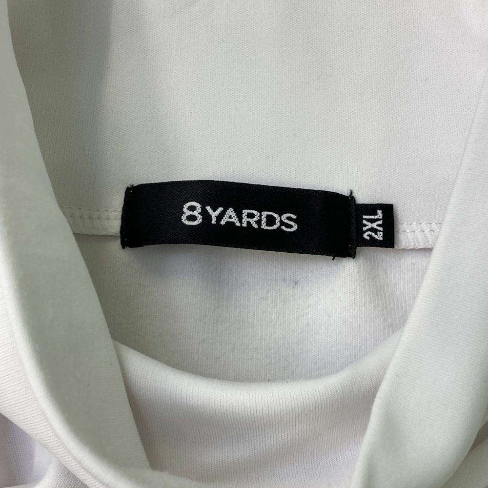 ハチヤーズ　8YARDS ロングワイドTシャツ　L-XL サイズ：2XL 8YARDS ハチヤーズ ハイネック長袖Tシャツ ホワイト