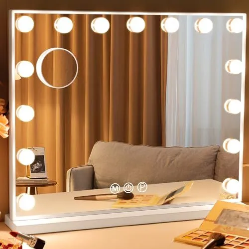 Hansong ハリウッドミラー 女優ミラー 卓上ミラー 化粧鏡 鏡 卓上 大きコスメ/美容