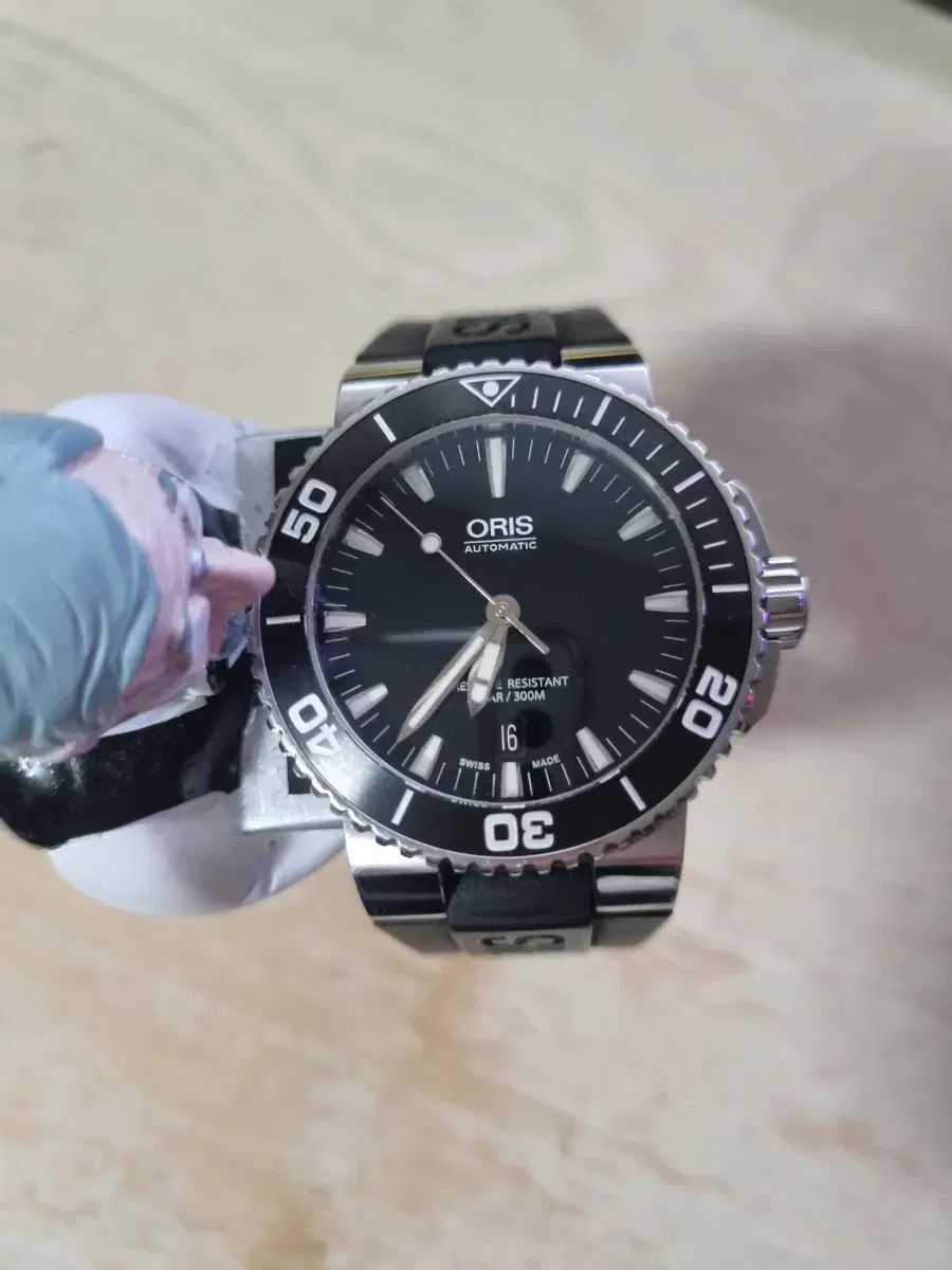 ORIS オリス アクイス デイトジャスト 41 5 黒文字盤