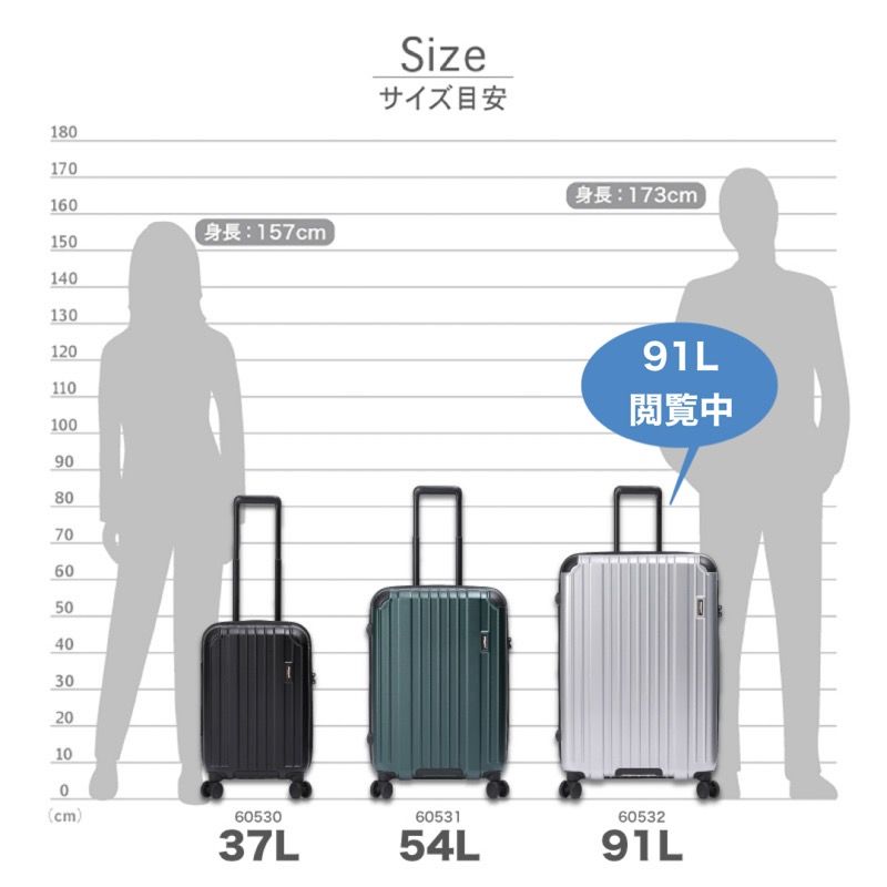新品 BERMAS バーマス スーツケース 91L 軽量 ダイヤルロック メンズ
