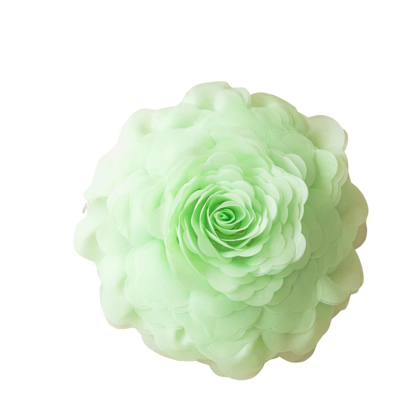 クッション 薔薇型 花 カラーバリエーション グリーン ブルー ピンク ホワイト かわいい ふわふわ おしゃれ インテリア リビング 寝室 ソファ ぬいぐるみ エレガント ラウンド 円形