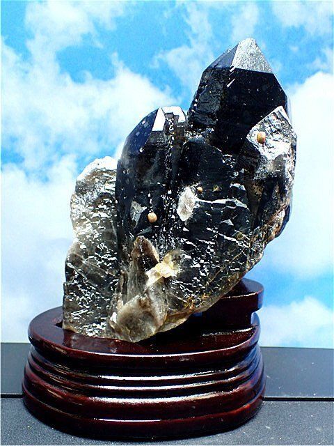 約：1265g AAA級【魔除け】◇天然モリオン(黒水晶）クラスター