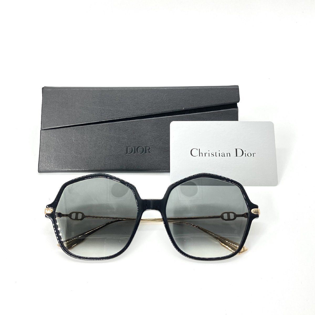 Christian Dior クリスティアン ディオール LINK2 サングラス ブラック ゴールド グラデーション 59□19 145 2M29O