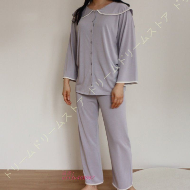 女の子 キッズ 長袖 パジャマ 前開き ラペル 冬 ガールズ 綿100％ 子供 寝間着 秋 ルームウェア 上下セット シンプル 夏 春 ルーム 部屋着 無地 親子服 vii3v408987