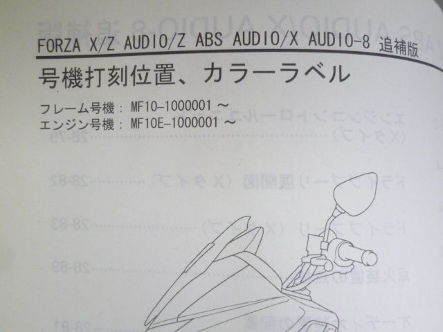 FORZA フォルツァ X Z ABS オーディオ NSS250S SA DA AA MF10