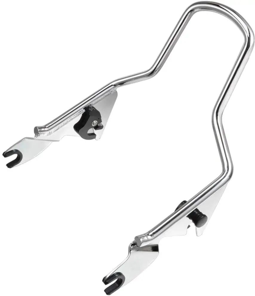 ハーレー 2009-2025 ツーリング用 クローム 小型サイドバック バックレスト対応 ラゲッジラック 後部荷物台 高耐久 WP人気注目 BRIGHTFACE_UK