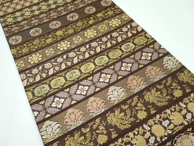 平和屋本店□極上 西陣織 陰山織物謹製 箔屋清兵衛 全通柄袋帯 吉祥百  