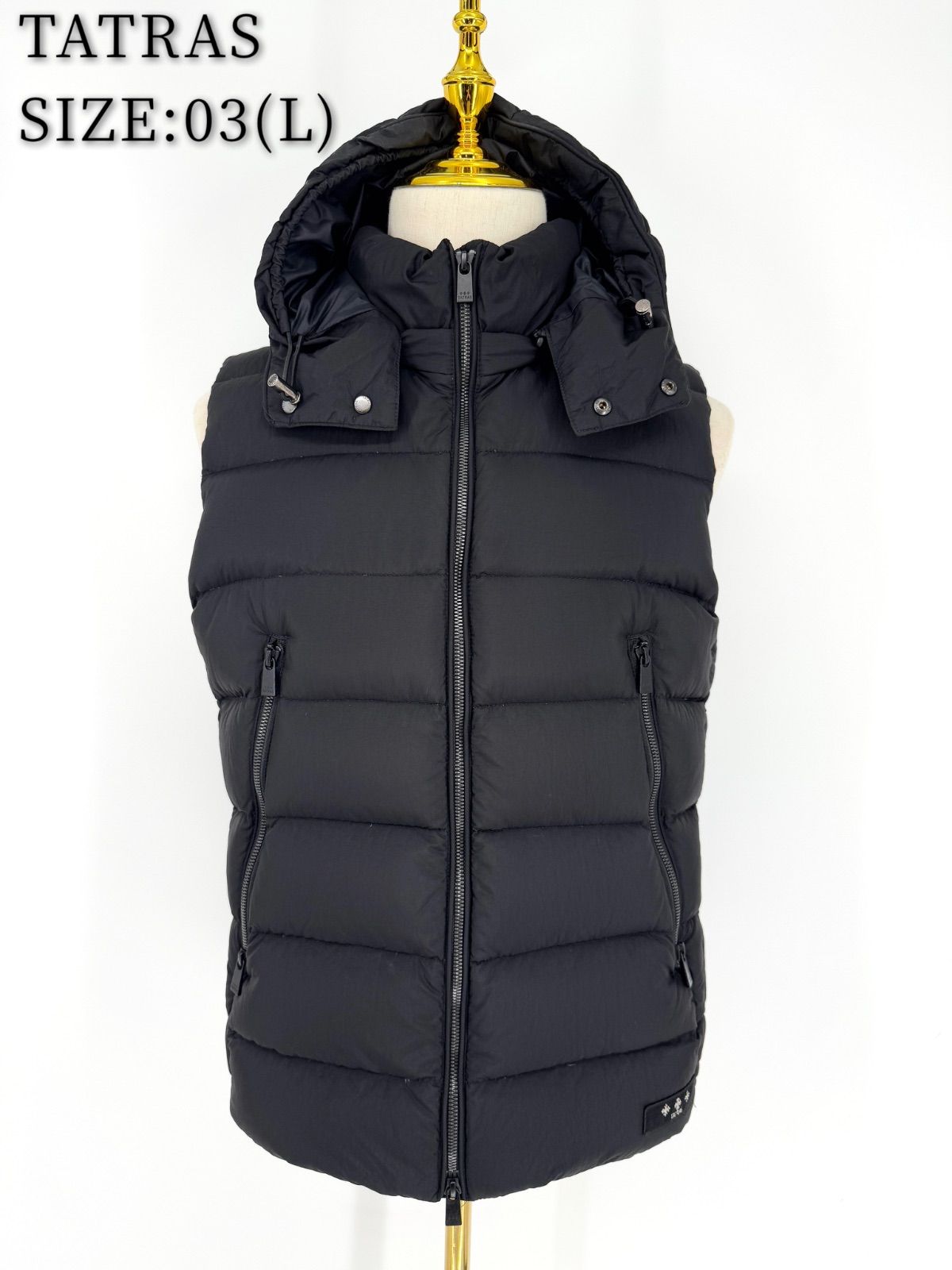 【美品】タトラス ダウンベスト ルセラ ブラック L 03 LTA19A4572 TATRAS - 新品 タグ付き タトラス ダウンベスト TATRAS ルセラの